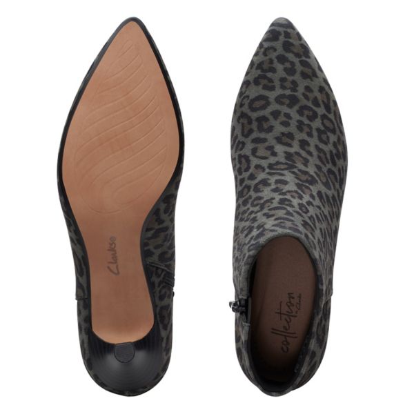 Clarks Womens Linvale Sea Ankle Boots Leopard | UK-187435